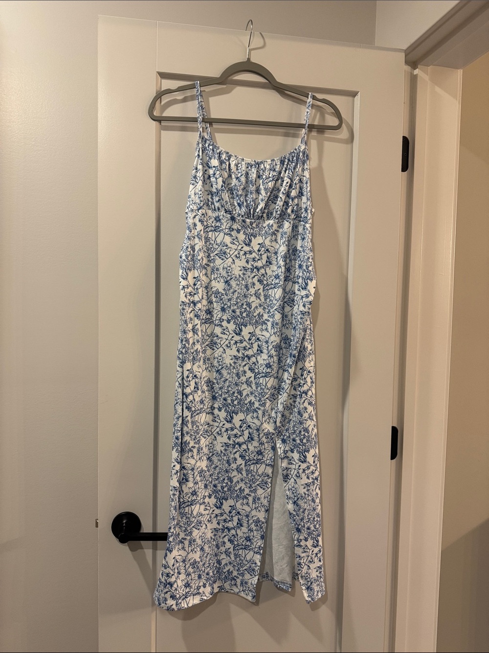 Women’s Blue Floral Dress (maternity)